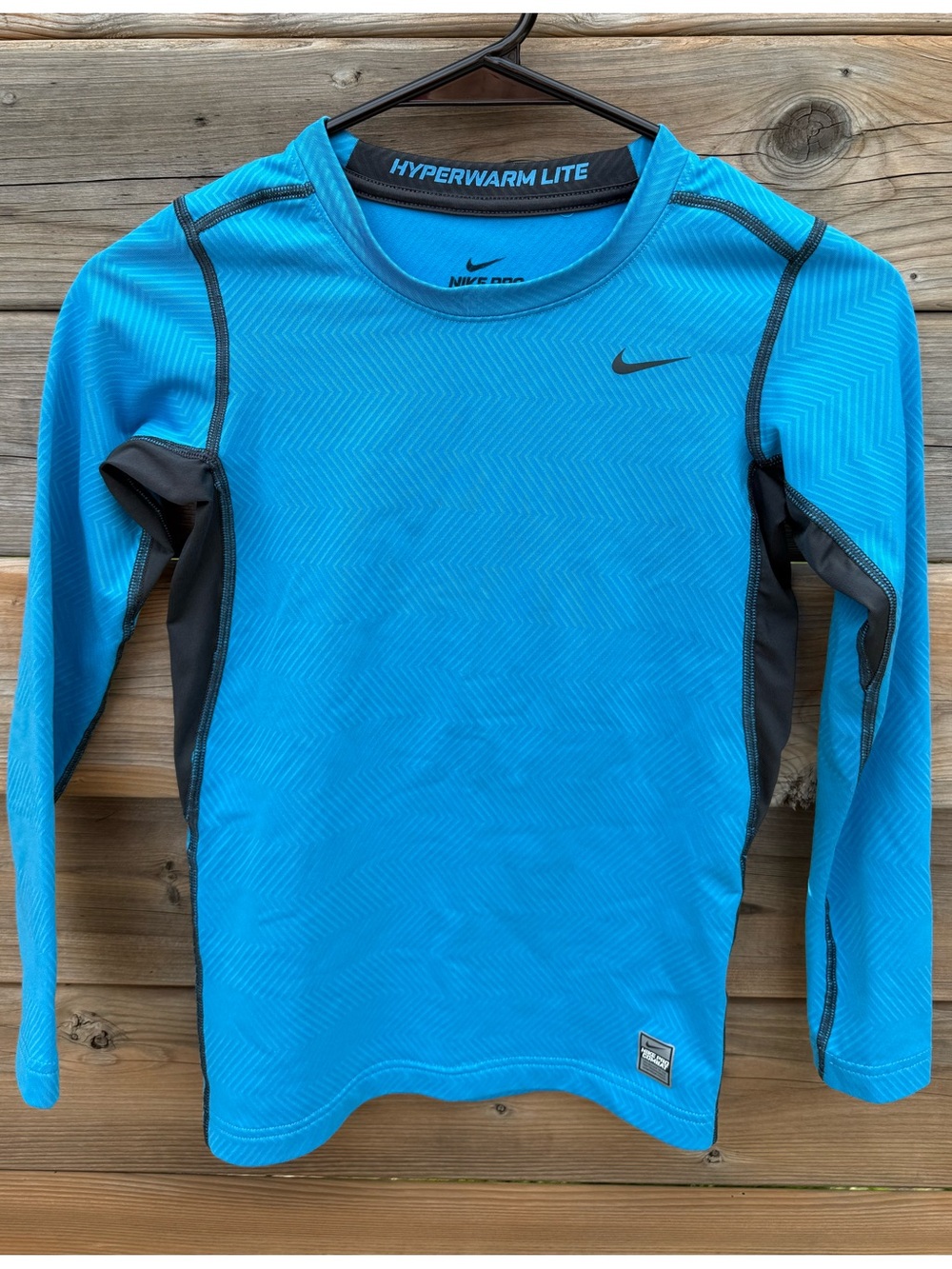 Nike Hyperwarm Lite Youth Long-Sleeve Compression Top - Blue